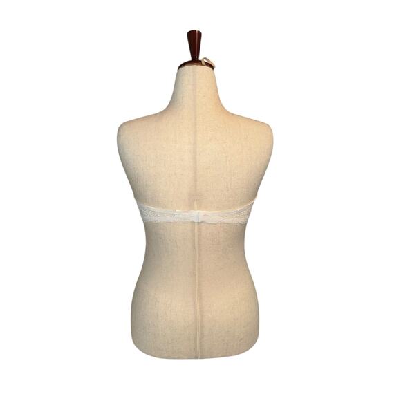 Cosabella white lace overlay adjustable bandeau bra size 36B - Picture 3 of 7